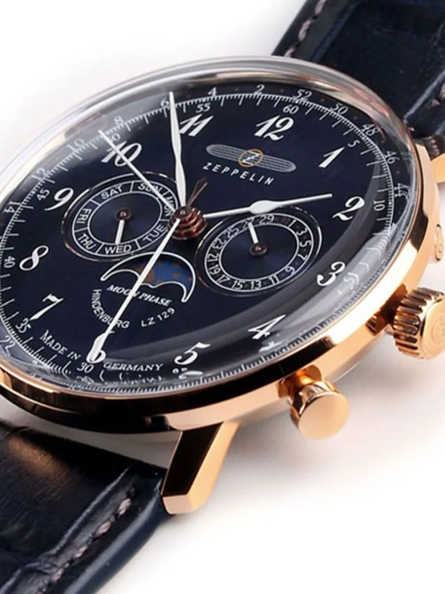 7038-3 Zeppelin Hindenburg Moonphase + Luxe cadeau