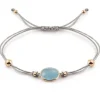 Al Coro Amici armband met milky aquamarijn