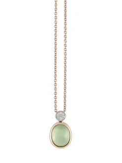 Al Coro Amici collier met prehniet en diamant NC392PRR