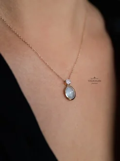 Al Coro Amici collier met topaas en diamant NC392TR