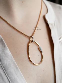 Al Coro Goccia Hanger met Diamant P2581R + Luxe Cadeau