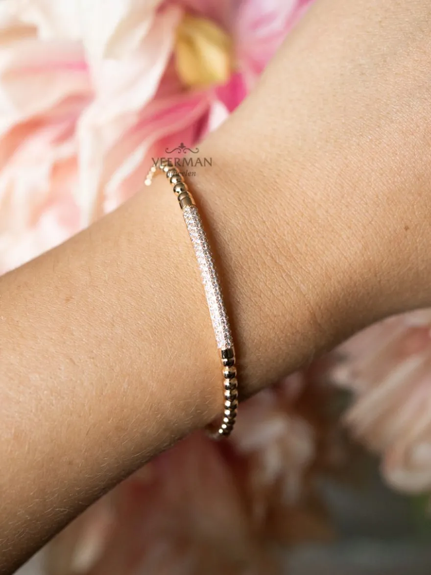 AL Coro roségouden stretcharmband A350R + Luxe Cadeau