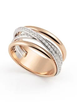 Al Coro Serenata bicolor ring met briljant R7652WR + Luxe Cadeau