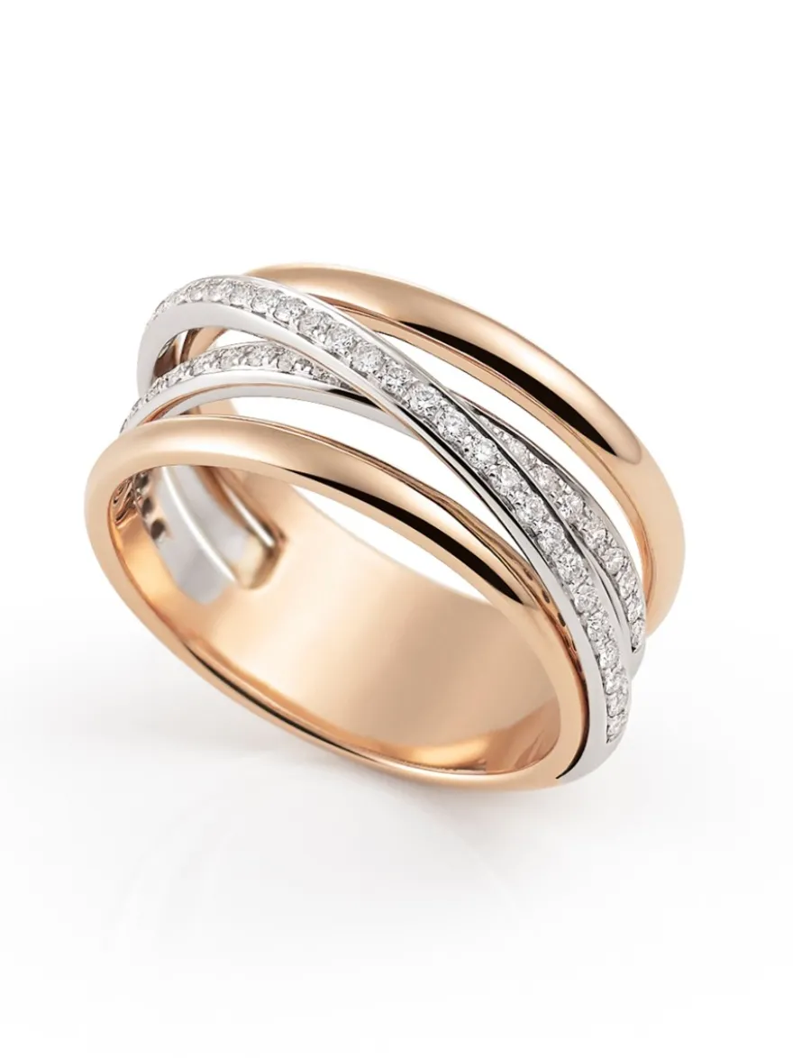 Al Coro Serenata bicolor ring met briljant R7652WR + Luxe Cadeau