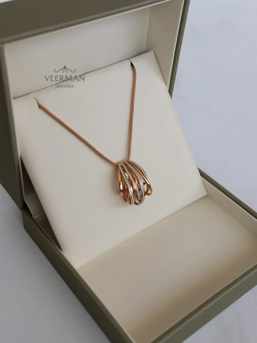 Al Coro Serenata hanger roségoud en briljant + Luxe cadeau