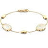 Armband geelgoud met parelmoer + Luxe Cadeau