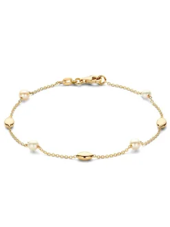 Armband geelgoud parel + luxe cadeau