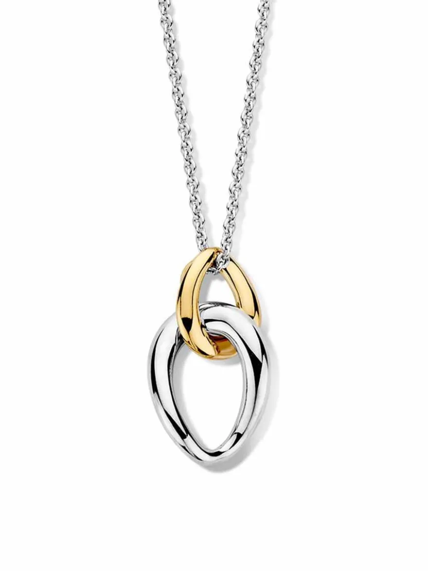 Bicolor collier met schakelhanger + Luxe Cadeau