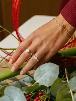 Bicolor gouden entourage ring met briljant 0,36crt. + Luxe Cadeau