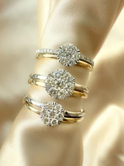 Bicolor gouden entourage ring met briljant 0,36crt. + Luxe Cadeau