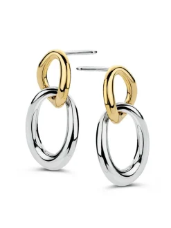 Bicolor schakel oorstekers + luxe cadeau