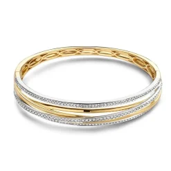 Bicolor slavenarmband met briljant 1,03crt. + Luxe Cadeau