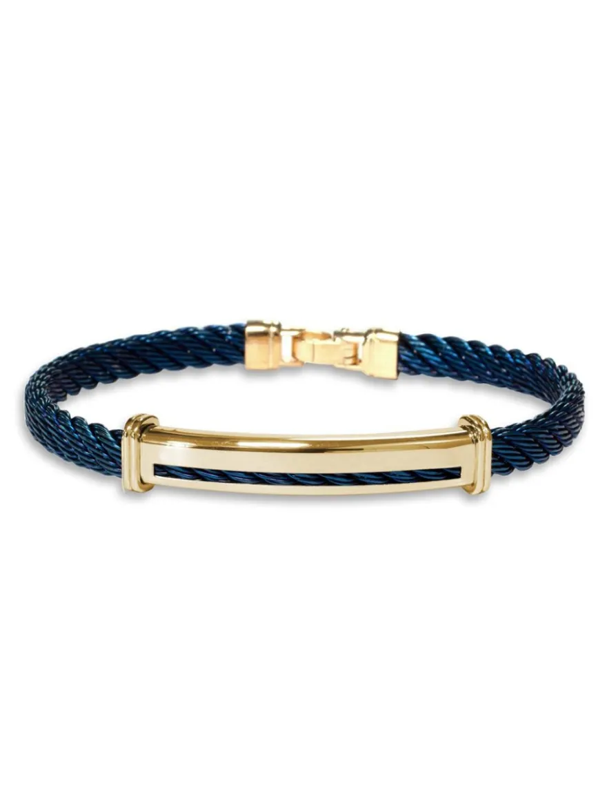 Borsari Gioielli Stalen armband met geelgoud br-or18cty