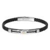 Borsari Gioielli Stalen armband met roségoud br-sk04a