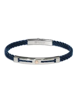 Borsari Gioielli Stalen armband met roségoud br-sk18a
