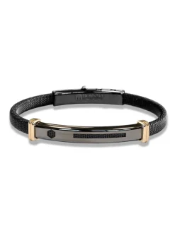 Borsari Gioielli Stalen armband met geelgoud br-imper04ay