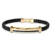 Borsari Gioielli Stalen armband met geelgoud br-or04cty