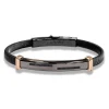 Borsari Gioielli Stalen armband met roségoud br-imper04co