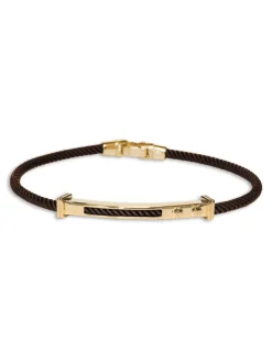 Borsari Gioielli Stalen armband met geelgoud br-et07mty