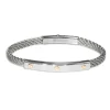 Borsari Gioielli Stalen armband met roségoud br-sk01d