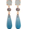 Bron Catch oorhangers Aquamarijn en London Blue Topaas