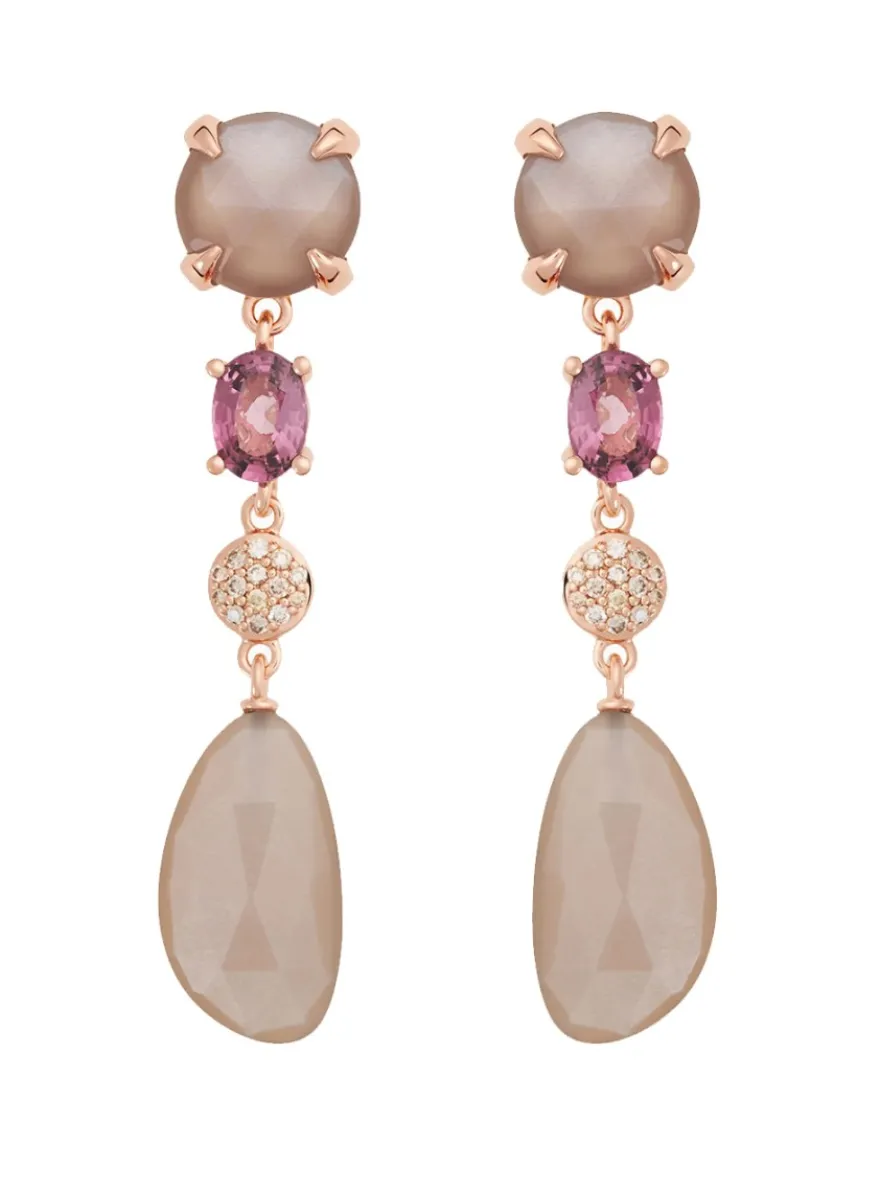 Bron Catch oorhangers maansteen en spinel 8OR4890MGSPCBRMG