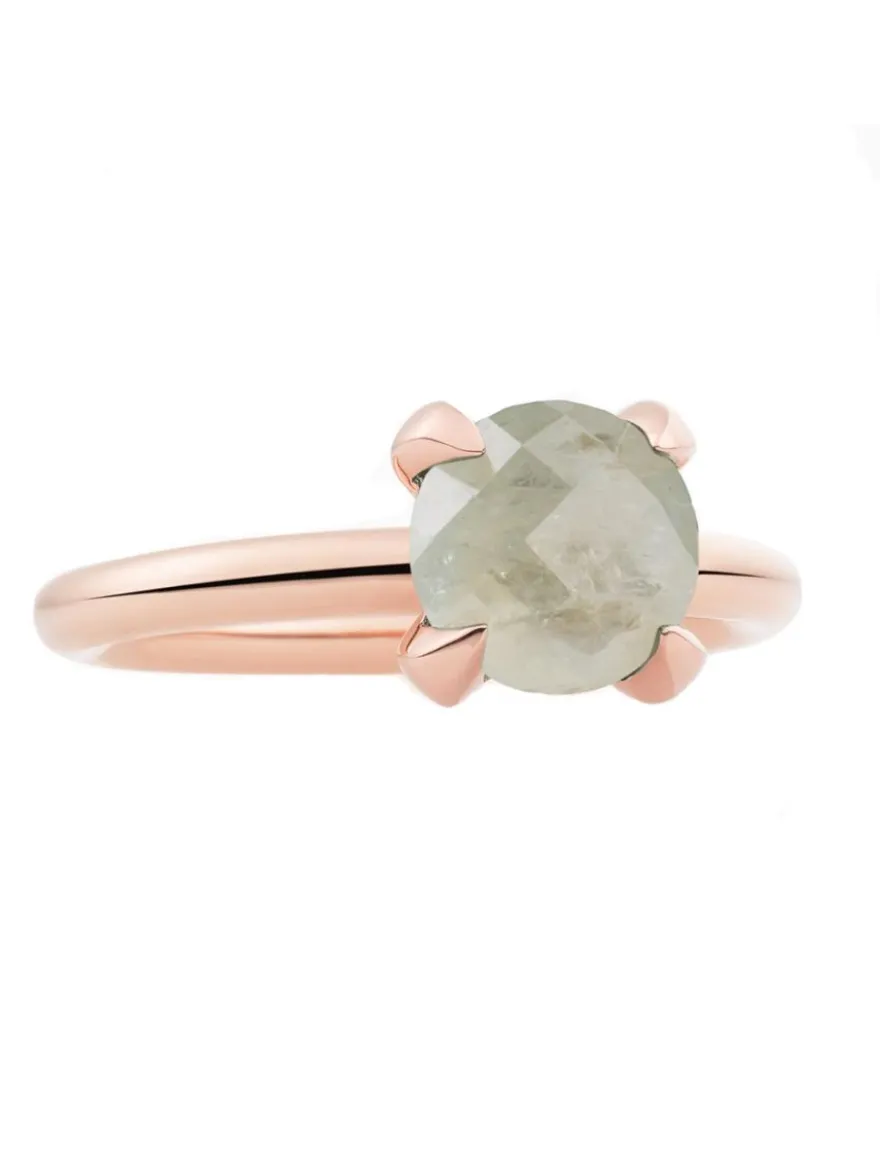 BRON Catch ring lichtgroene saffier + Luxe Cadeau