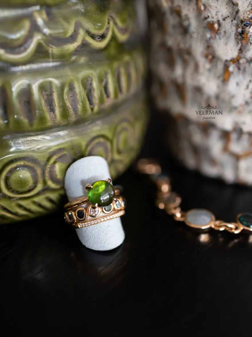 Bron Catch ring met groene toermalijn 8RR4782GTC
