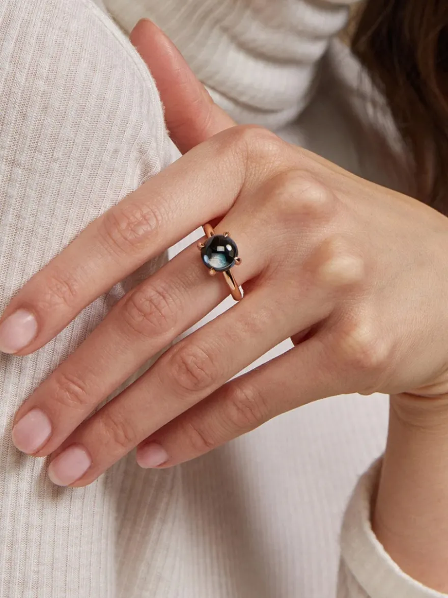 Bron Catch ring met london blue topaas 8RR4782TLC + Luxe Cadeau