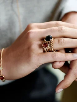 BRON Catch ring Onyx 8RR4783ONR + Luxe Cadeau