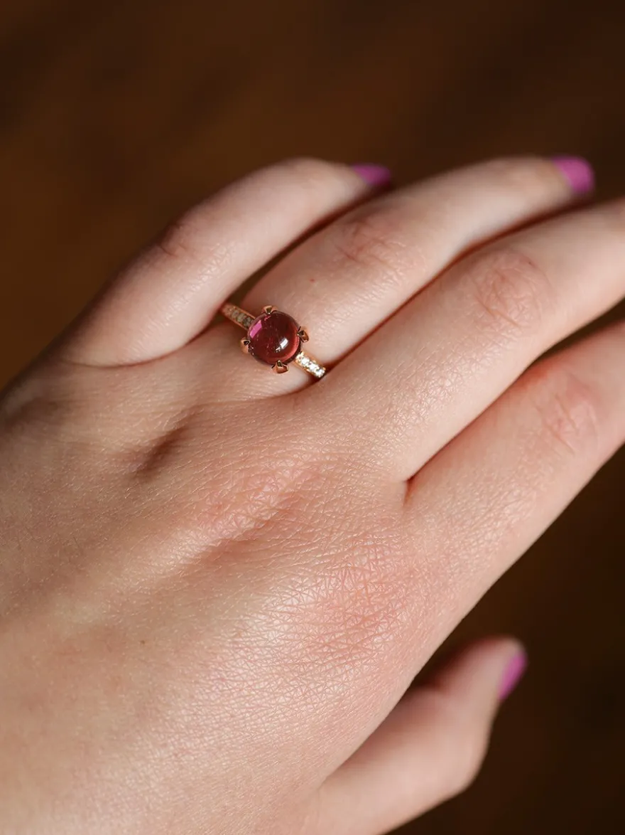BRON Catch ring roze toermalijn en diamant 8RR4811RTCBR + luxe cadeau