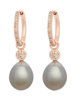 Bron confetti aanhanger met tahiti parel en diamant