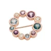Bron confetti broche met spinel en diamant 8BR1281SPCBR