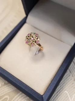 BRON Confetti ring 8RR4939BRMK/5 saffiermix + Luxe cadeau