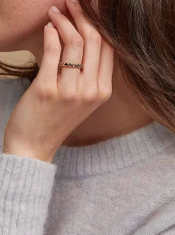 Bron Confetti ring saffier en champagne diamant 8RR4893KIWI