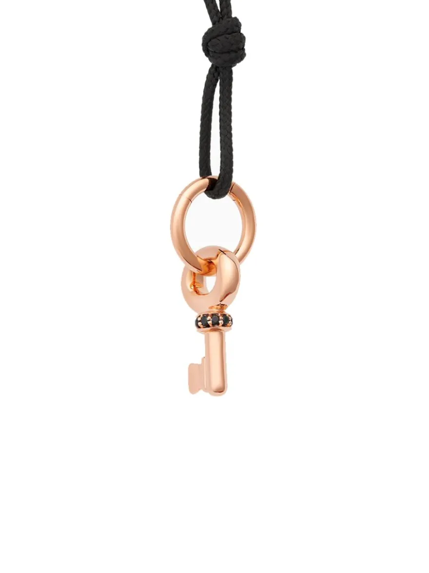 BRON hanger sleutel met zwarte saffier