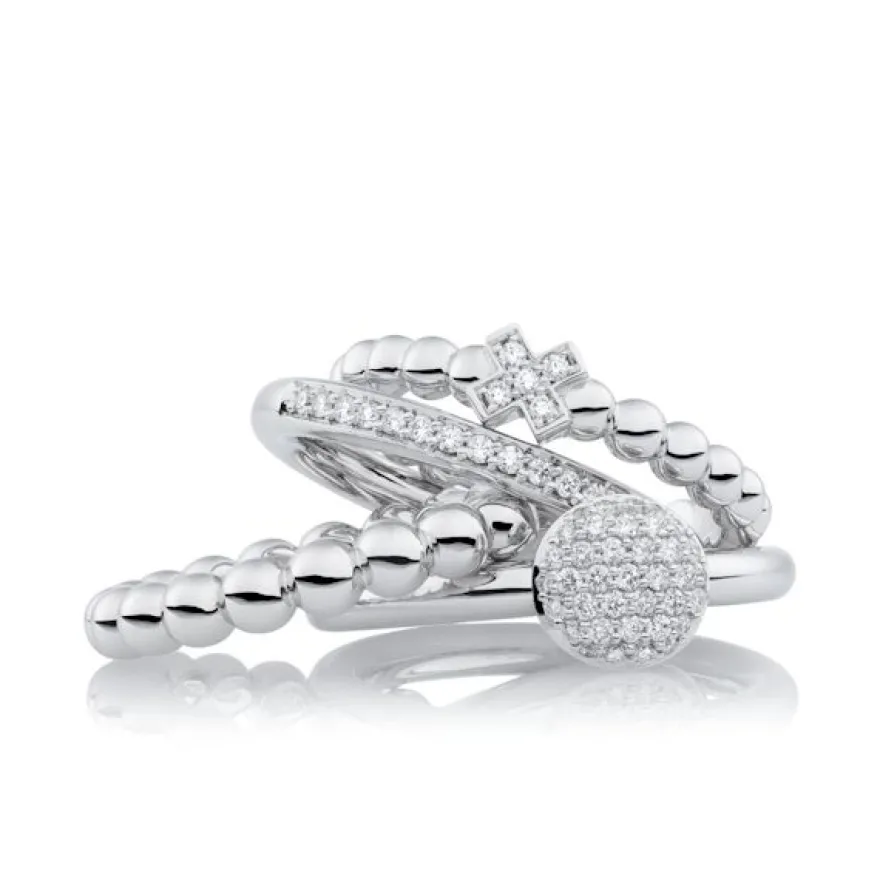 BRON Joy witgouden ring kusje 8RW4746BR + Luxe cadeau
