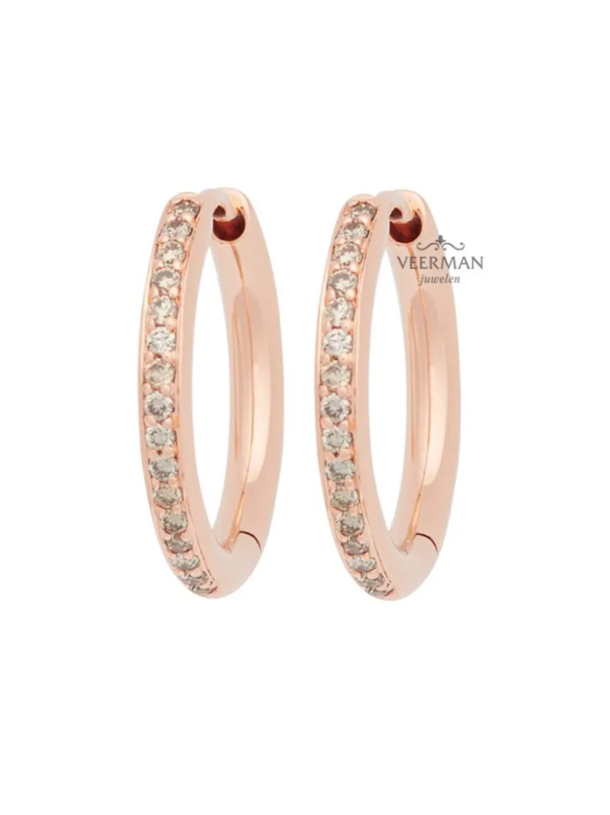Bron Lux creolen met champagne diamant 7OR477916CBR