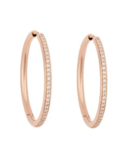 Bron Lux creolen met witte diamant 7OR477930BR + Luxe Cadeau