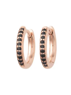 BRON Lux creolen zwart korund - Luxe cadeau