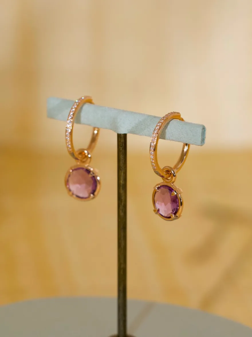 Bron Mira Mira aanhangers met amethist + luxe cadeau