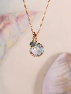 BRON Mira Mira hanger met blauwe topaas + Luxe Cadeau