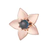 Bron poppy broche met London blue topaas + luxe cadeau