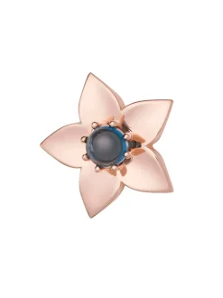 Bron poppy broche met London blue topaas + luxe cadeau