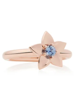 BRON Poppy ring ceylon saffier 8RR4916CS + luxe cadeau