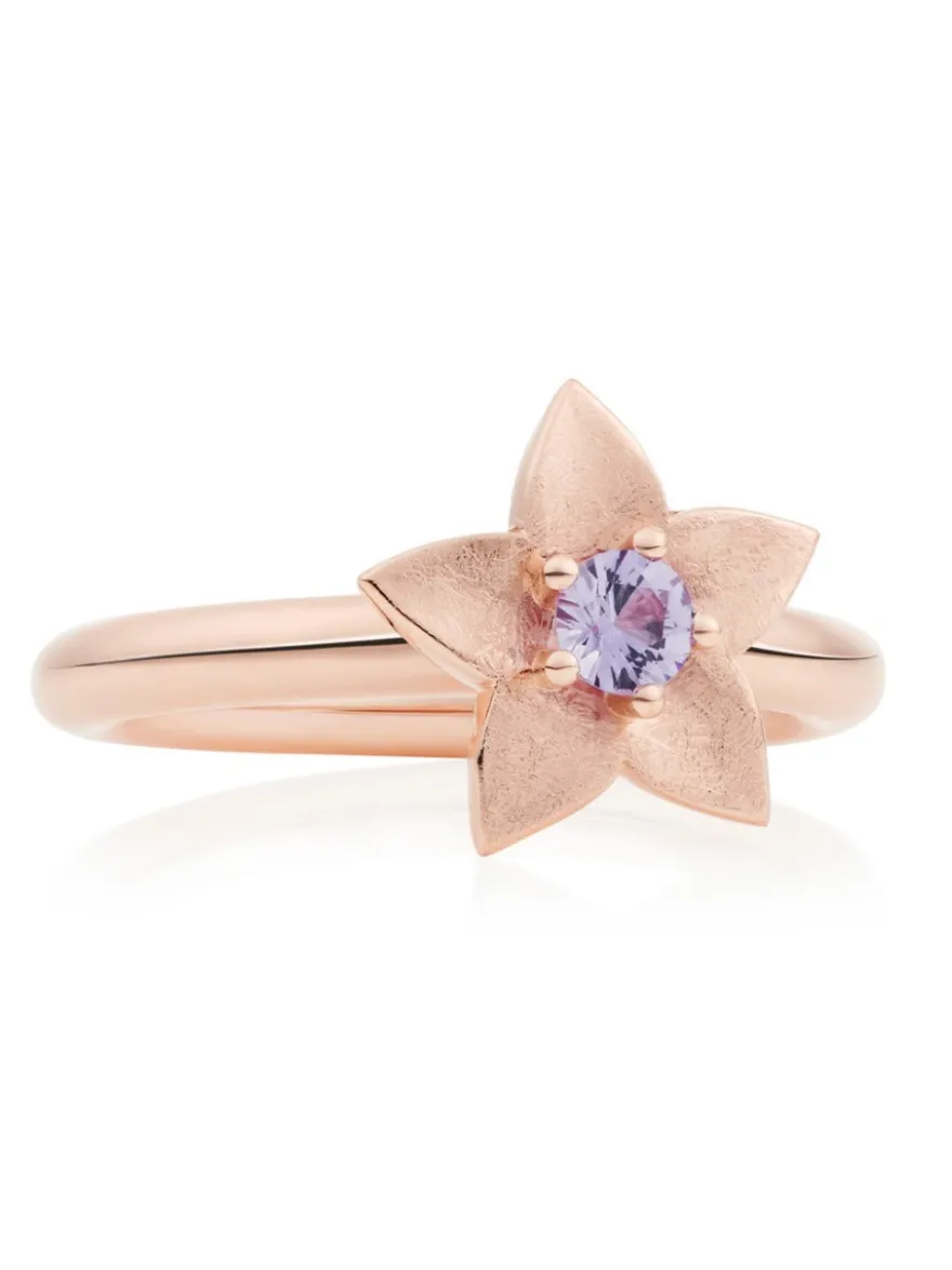 BRON Poppy ring lila saffier 8RR4916MLK + luxe cadeau