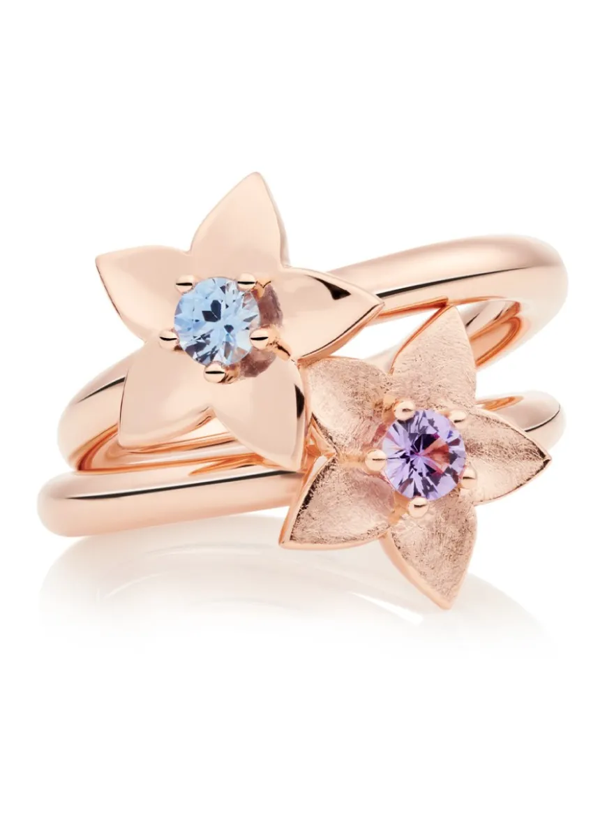 BRON Poppy ring lila saffier 8RR4916MLK + luxe cadeau