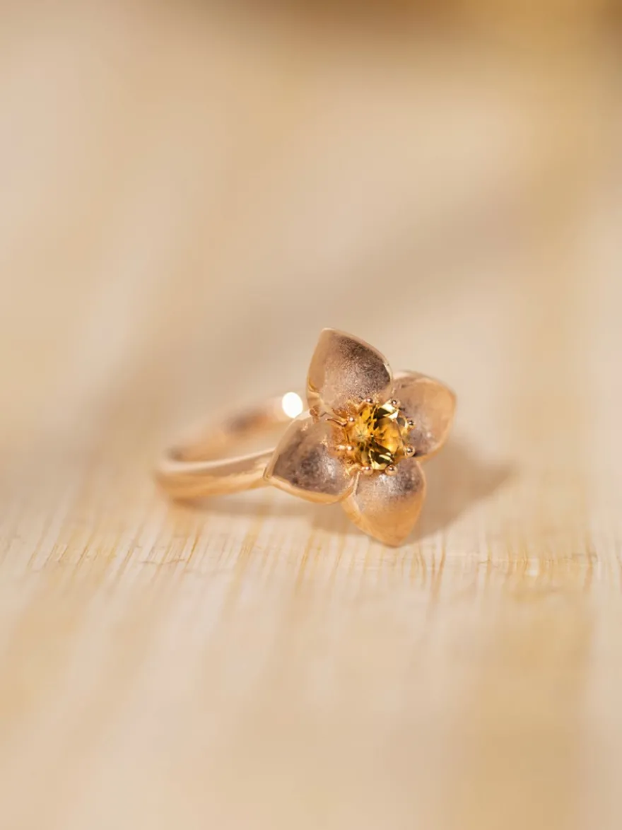 Bron Poppy ring met citrien 8RR4918MCI + luxe cadeau