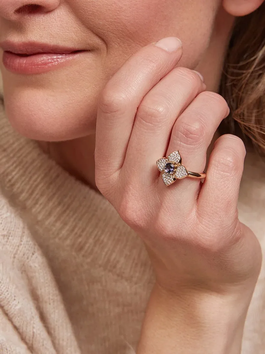 Bron Poppy ring met ioliet en diamant 8RR4919IOBR