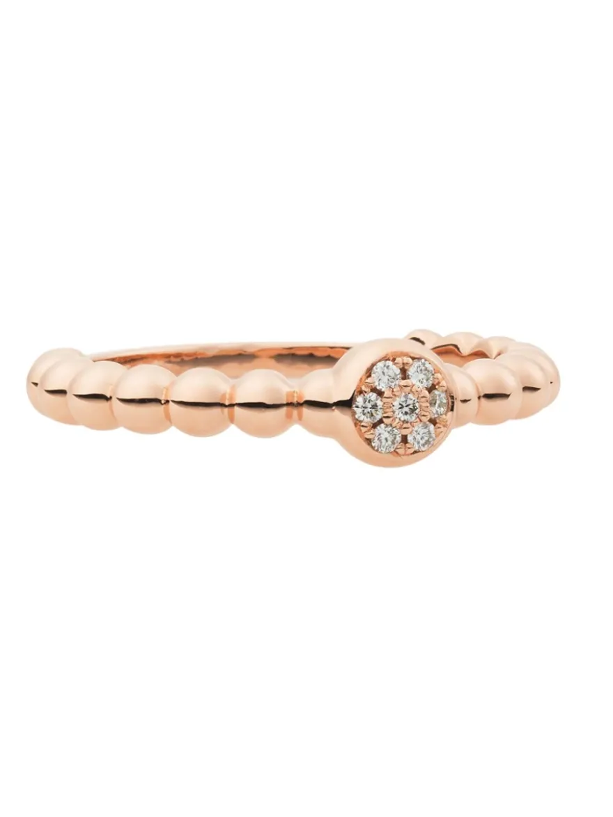 Bron roségouden Joy ring met diamanten pastille 8RR4792BR + Luxe Cadeau